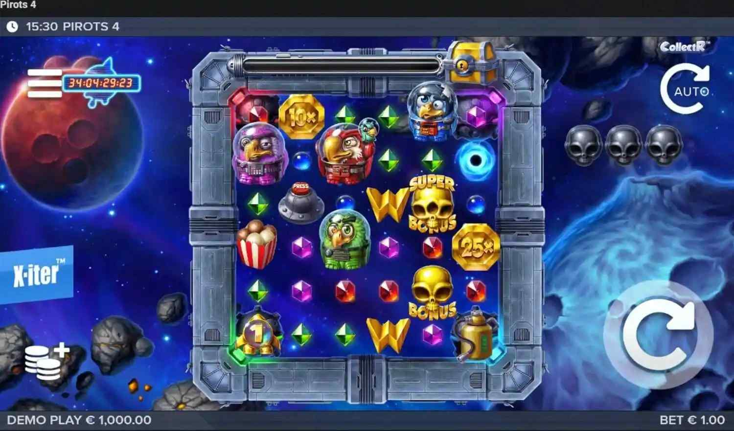 Pirots 4-spelsautomat