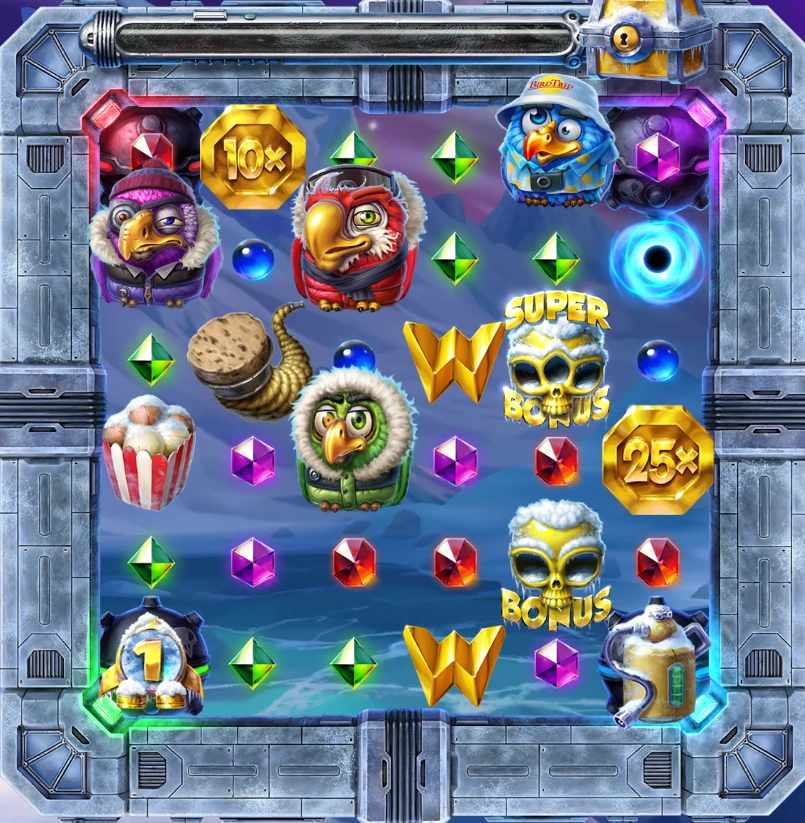 Pirots 4 Frozen Fury – isvärld med Yetin och snöiga rutnäts-symboler